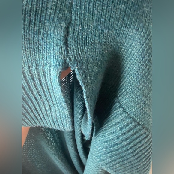 Ella Moss NWT Teal Ribbed Women's Sweater - Picture 8 of 9